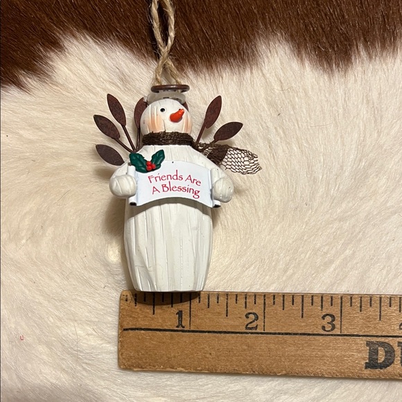 HALLMARK Little Angel Snowman Ornament with Heartwarming Message - Picture 7 of 8
